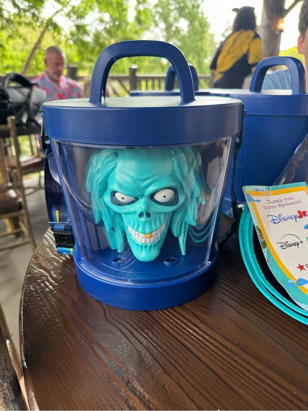 Disney Blue Light-Up Hatbox Haunted Mansion Ghost popcorn Pail
